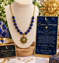 The Cosmic Sovereign | Lapis Lazuli Sun Necklace