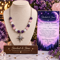 The Galactic Dream | Amethyst, Rose Quartz & White Jade Star Necklace