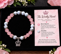 The Worthy Heart — Rose Quartz & Howlite Crown Bracelet