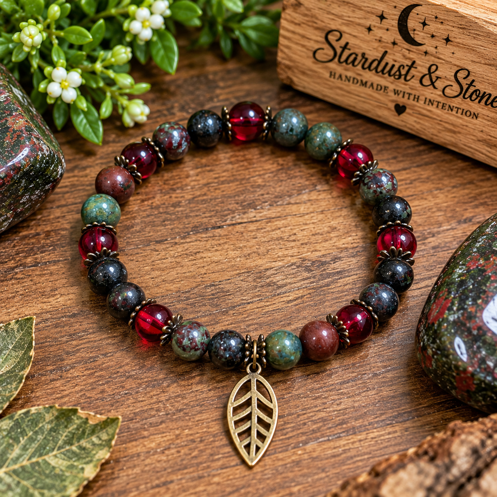 The Unbreakable Spirit | Dragon Bloodstone & Carnelian Bracelet