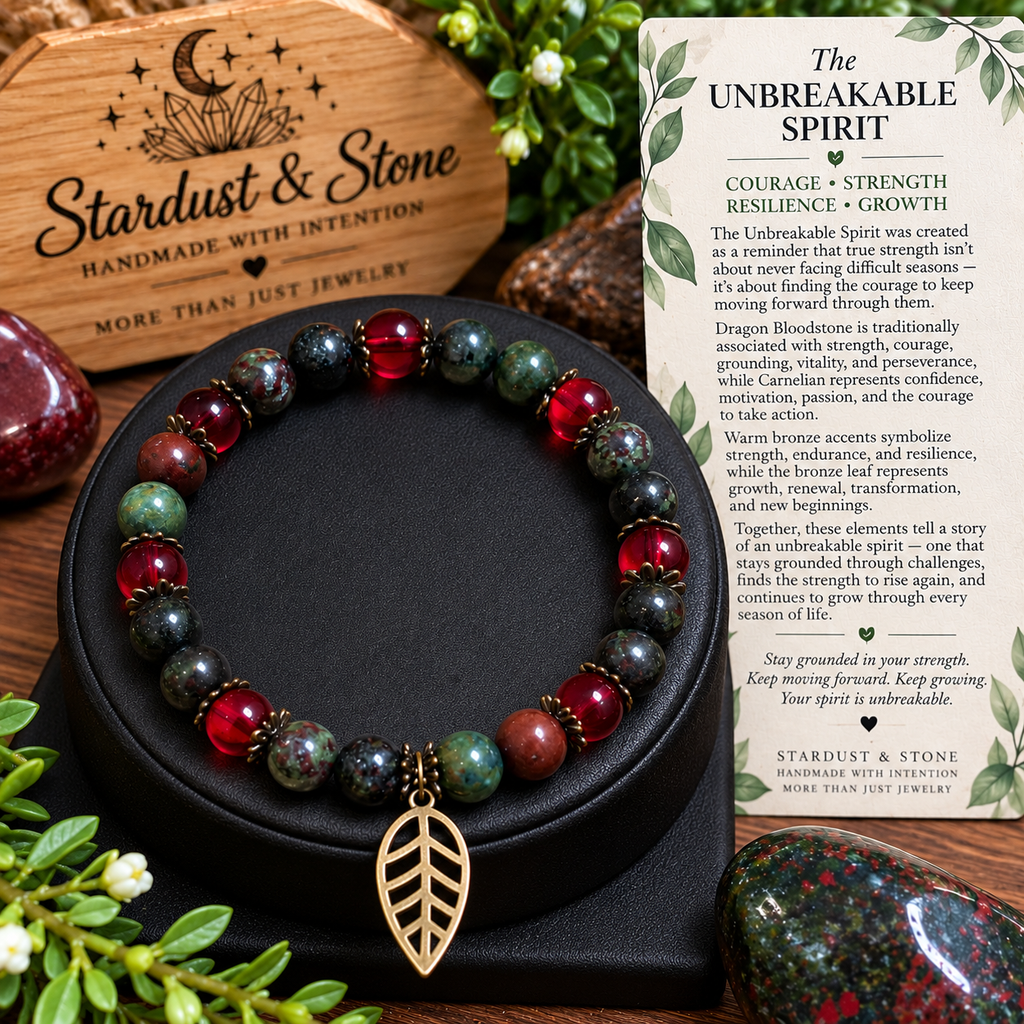 The Unbreakable Spirit | Dragon Bloodstone & Carnelian Bracelet