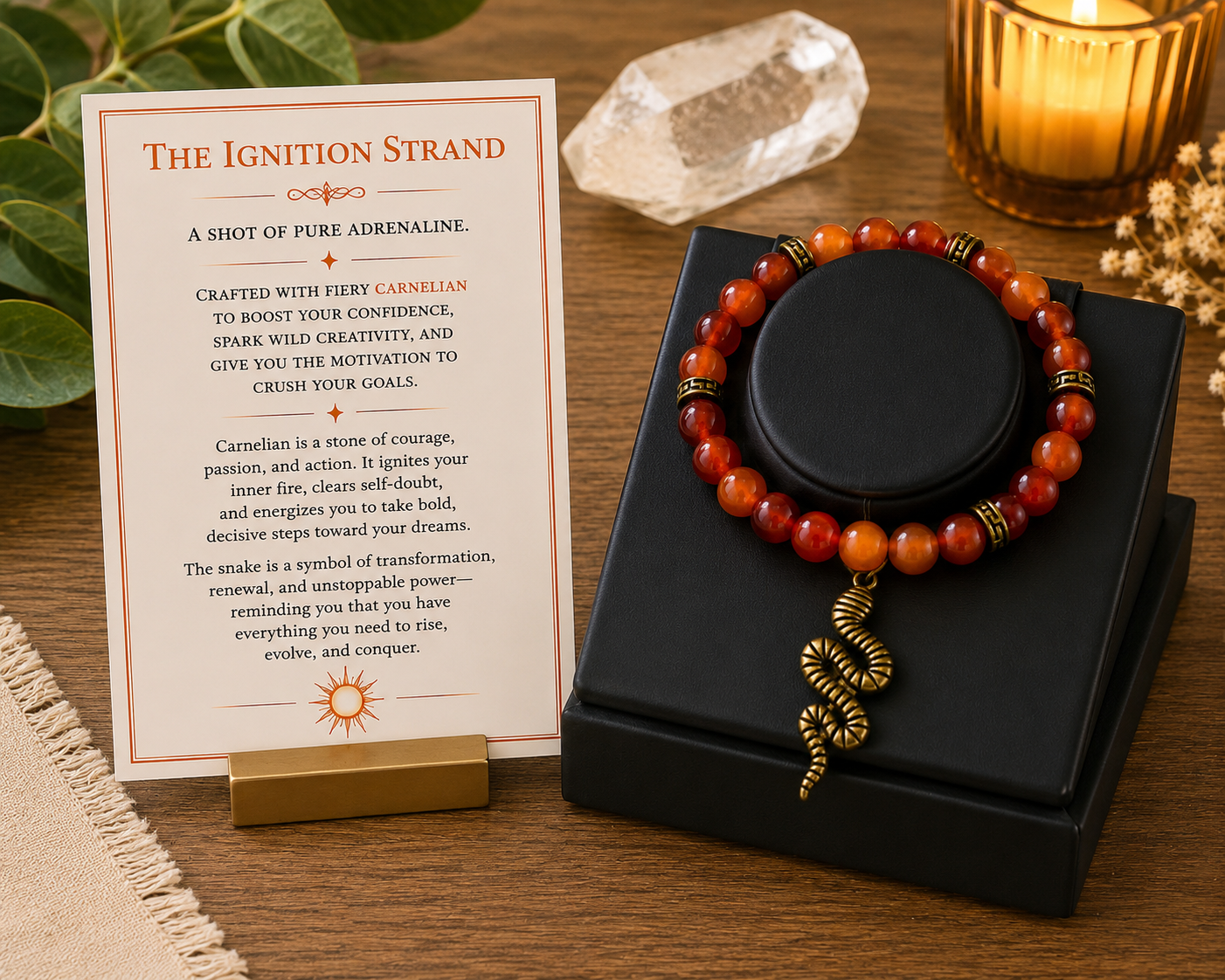 The Ignition Strand – Carnelian Bracelet